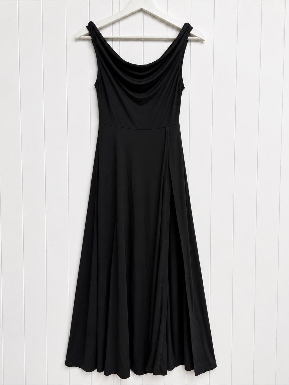 Halara Black 2-in-1 Cowl Neck Maxi Dress Size XS NWOT